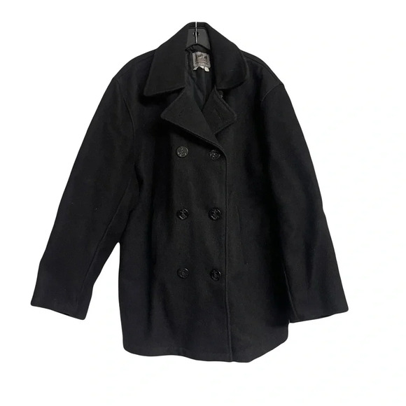 The Sportsman’s Guide men’s black peacoat see measurement for size. Coat/jacket - Picture 1 of 6